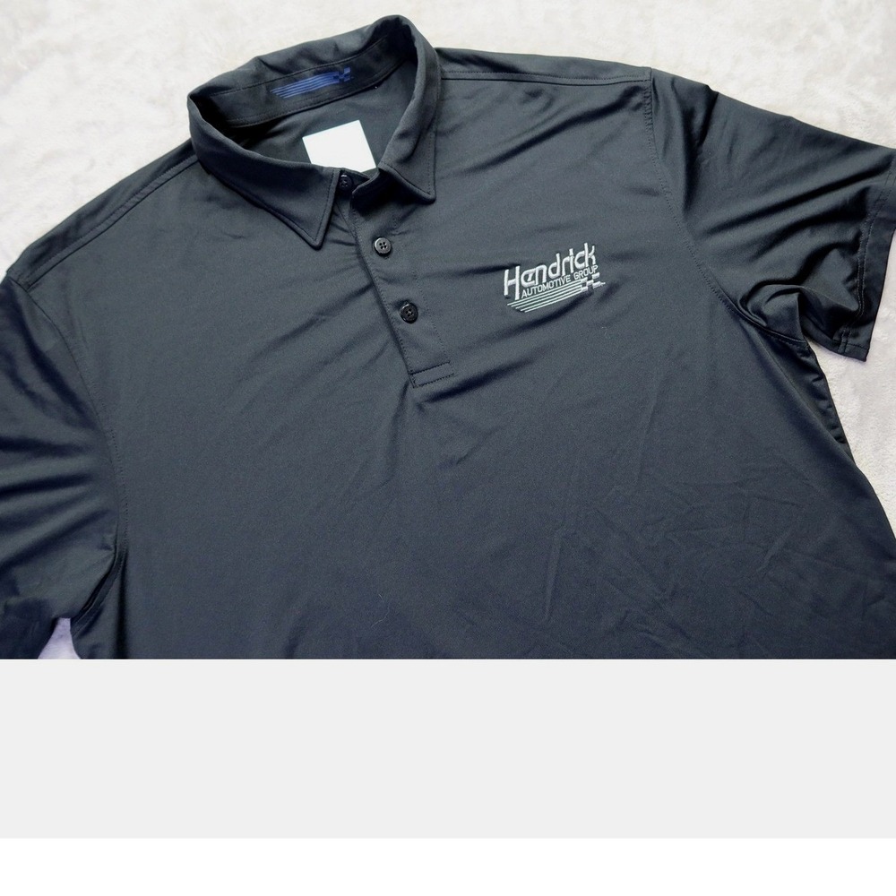 Team Hendrick Men's Golf Polo Shirt Size L Black HydroVent‎ oobe
